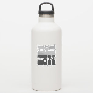 Pegatina Letra Burbuja Gris de Boston Massachusetts