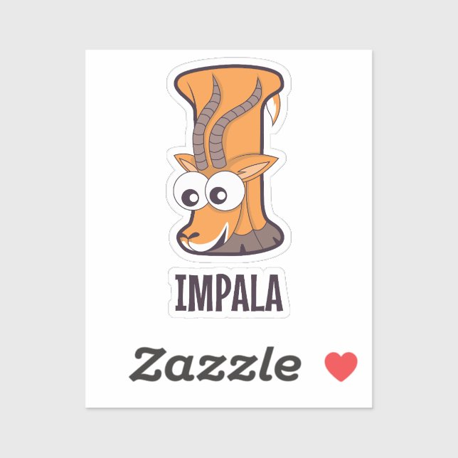 Pegatina Letra de alfabeto animal - I (Hoja)