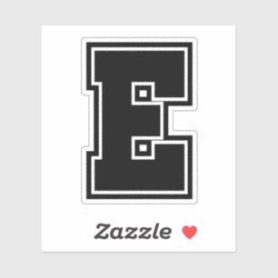 Pegatina Letra E alfabeto de tipo de letra del colegio depo