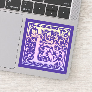 Pegatina Letra E Colorosa Vintage Primera Letra Gradiente