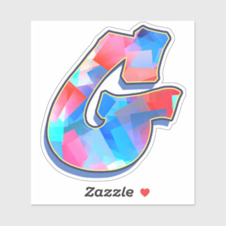 Pegatina Letra G _ Letra graffiti alfabeta