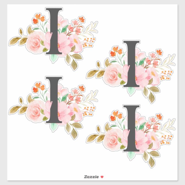 Pegatina Letra I (Hoja)