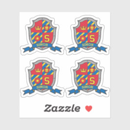 Pegatina Letra inicial S nombre personalizado Simón león es