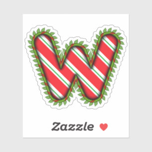 Pegatina Letra navidad W