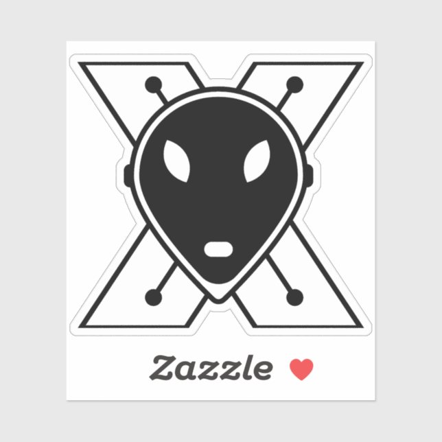 Pegatina Letra Personalizado divertida X (Hoja)