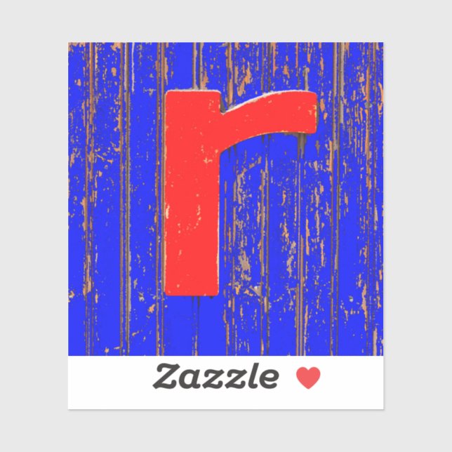 Pegatina Letra r (Hoja)