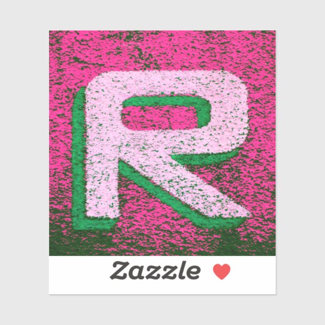 Pegatina Letra r (Hoja)