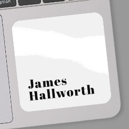 Pegatina Letra retro moderna y elegante | Negro editable