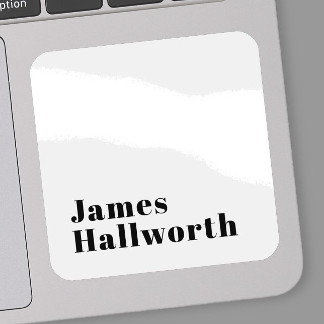 Pegatina Letra retro moderna y elegante | Negro editable (Subido por el creador)