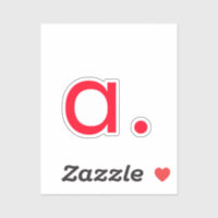 Letra roja monograma inicial llana moderna