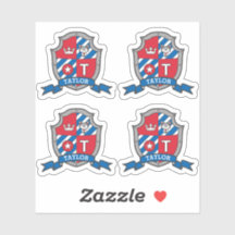 Letra T nombre personalizado Samuel wolf escudo de