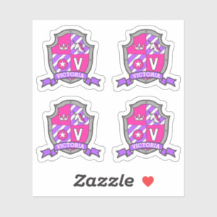Pegatina Letra V nombre personalizado Victoria eagle caball