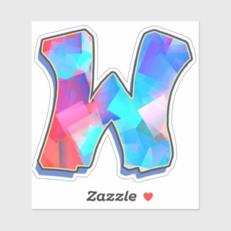 Pegatina Letra W_ Graffiti Alphabet Letters