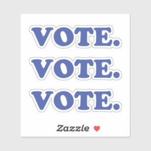 Pegatina letras azules de "votación" -