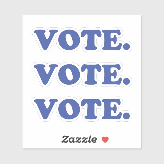 Pegatina letras azules de "votación" - (Hoja)
