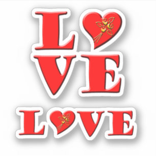 Pegatina Letras de amor Valentine 2-in-1