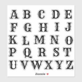 Pegatina Letras de monograma alfabético inicial