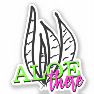 Pegatina Letras de Neón de Planta de Aloe