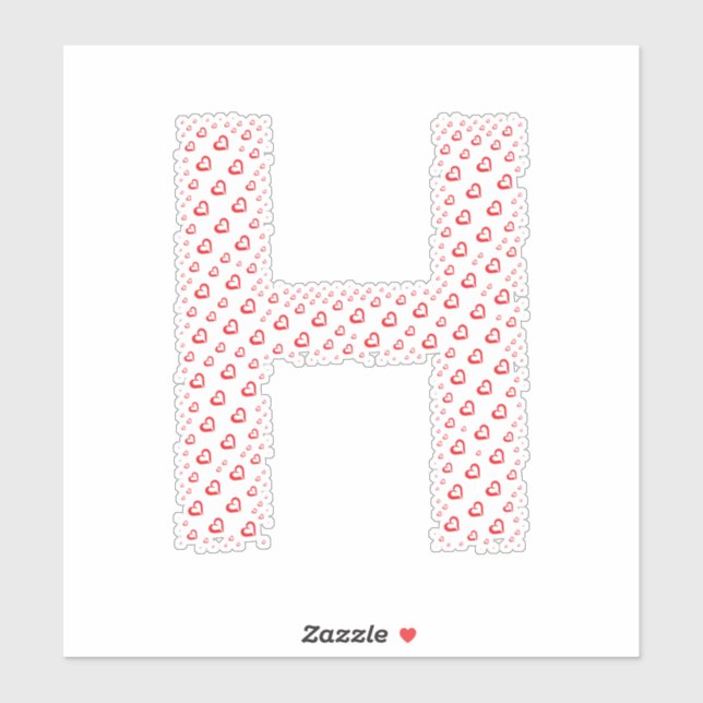 PEGATINA LETRAS FORMADAS POR CORAZONES (Hoja)