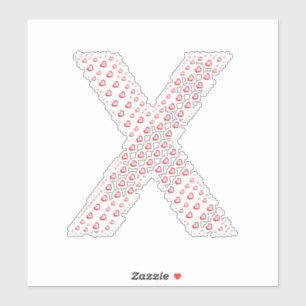 PEGATINA LETRAS FORMADAS POR CORAZONES