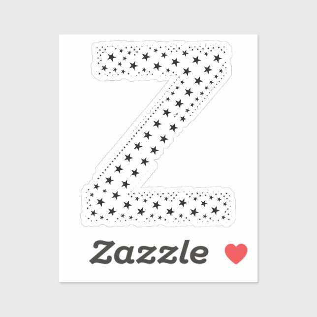 PEGATINA LETRAS HECHAS DE ESTRELLAS NEGRAS (Hoja)