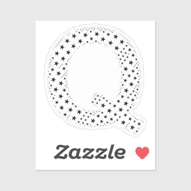 PEGATINA LETRAS HECHAS DE ESTRELLAS NEGRAS (Hoja)