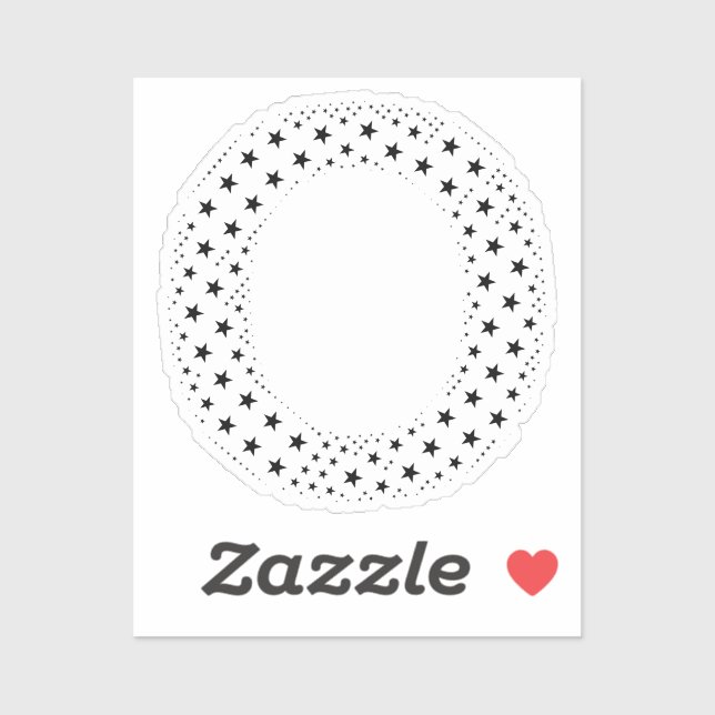 PEGATINA LETRAS HECHAS DE ESTRELLAS NEGRAS (Hoja)