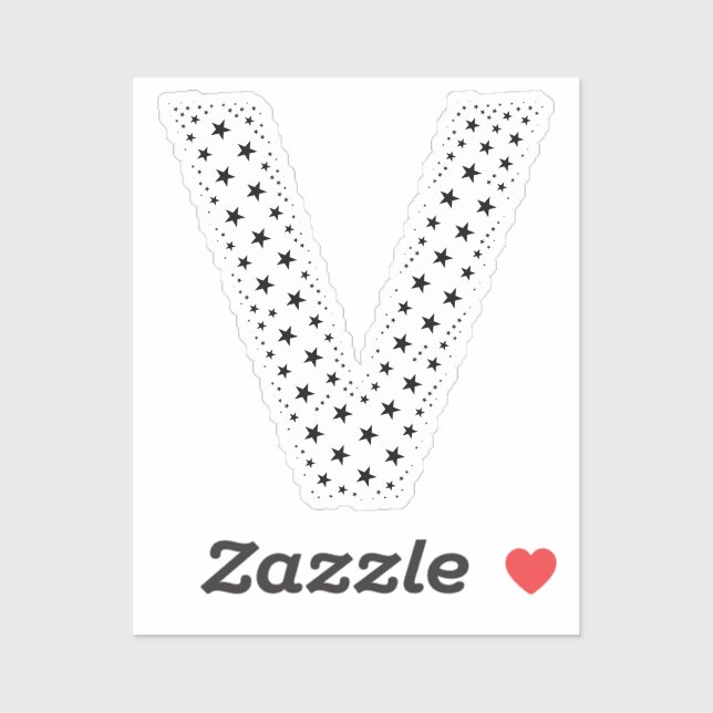 PEGATINA LETRAS HECHAS DE ESTRELLAS NEGRAS (Hoja)