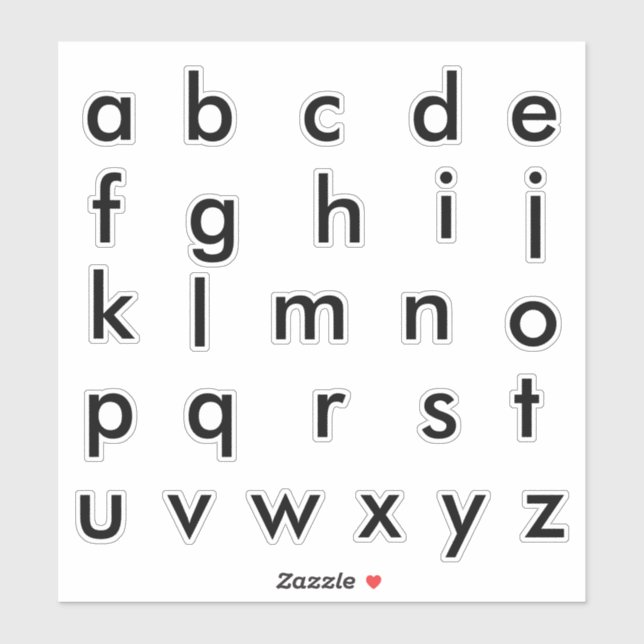 Pegatina Letras Iniciales Monograma Alfabeto (Hoja)