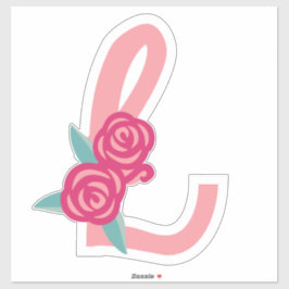 Pegatina LETRAS LAVISH -L- rosa pastel