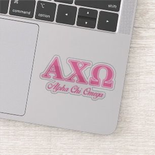 Pegatina Letras rosadas Alphi Chi Omega