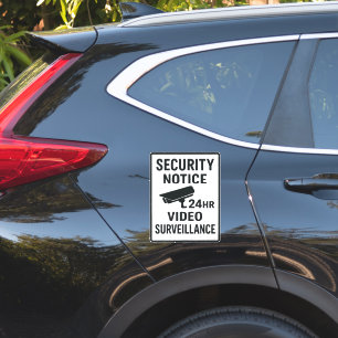 Pegatina Letrero de aviso de seguridad de vigilancia de vid