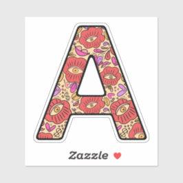 Pegatina Letter A Pattern Custom-Cut Vinyl Sticker