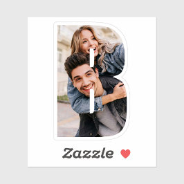 Pegatina Letter B Alphabet & Photo Custom-Cut Vinyl Sticker