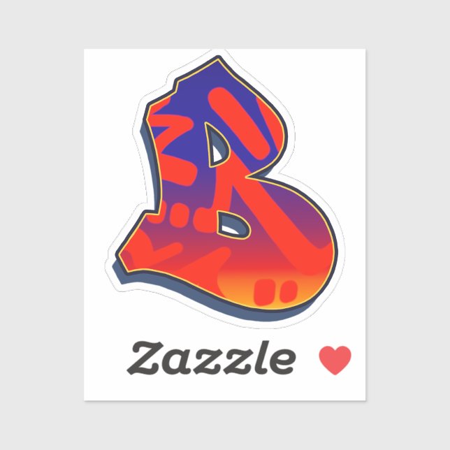 Pegatina Letter B -  Night Sky (Hoja)