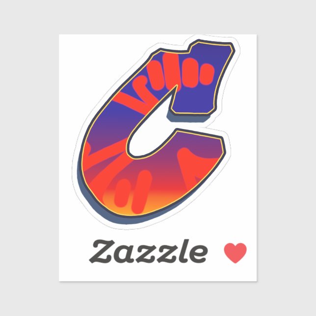 Pegatina Letter C -  Night Sky (Hoja)