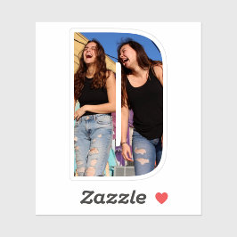 Pegatina Letter D Alphabet & Photo Custom-Cut Vinyl Sticker