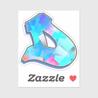 Pegatina Letter D -  Color Mix