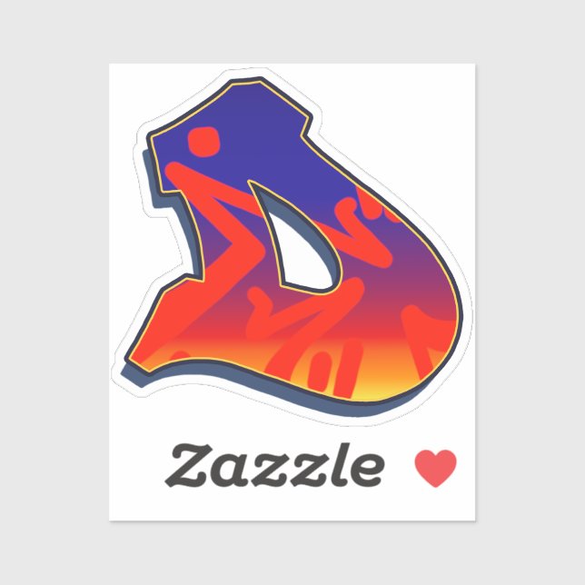 Pegatina Letter D -  Night Sky (Hoja)