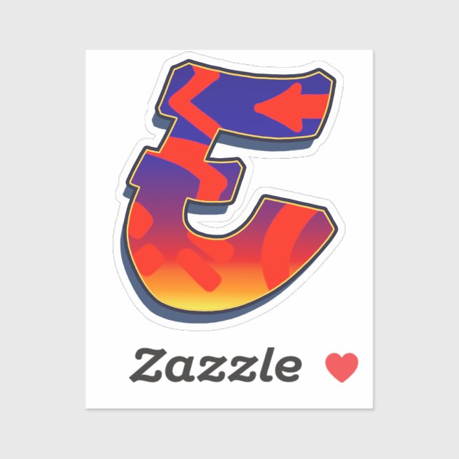 Pegatina Letter E -  Night Sky (Hoja)