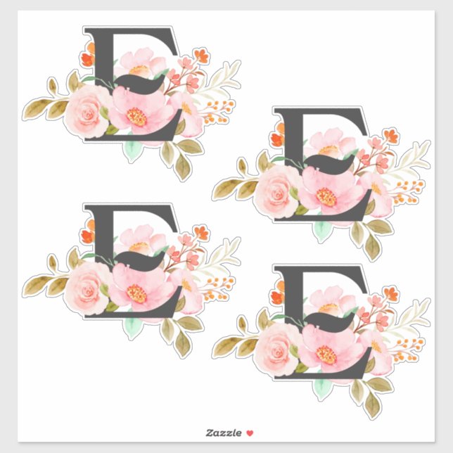 Pegatina Letter E Sticker (Hoja)