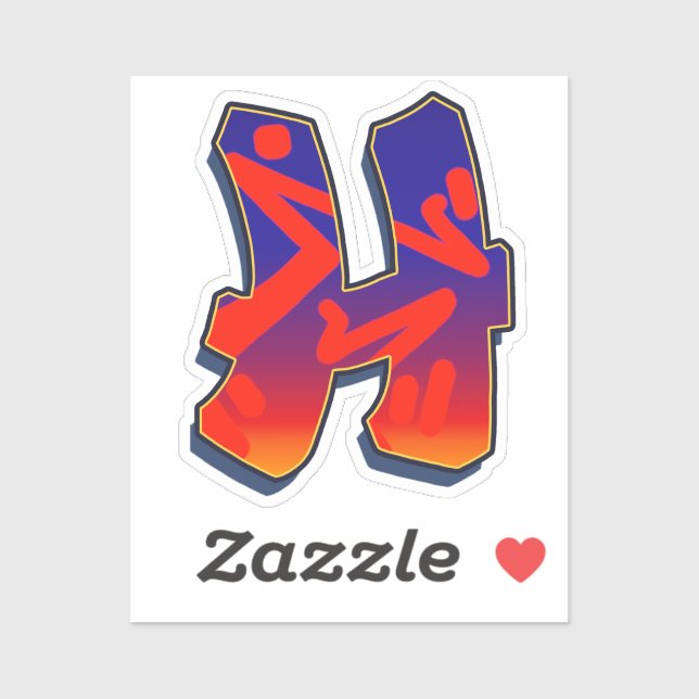 Pegatina Letter H -  Night Sky (Hoja)