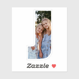 Pegatina Letter J Alphabet & Photo Custom-Cut Vinyl Sticker