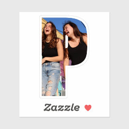 Pegatina Letter P Alphabet & Photo Custom-Cut Vinyl Sticker