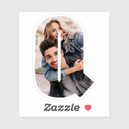 Pegatina Letter Q Alphabet & Photo Custom-Cut Vinyl Sticker