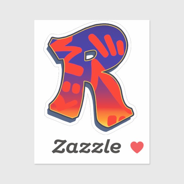 Pegatina Letter R -  Night Sky (Hoja)