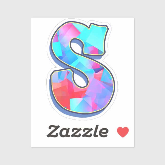 Pegatina Letter S -  Color Mix (Hoja)