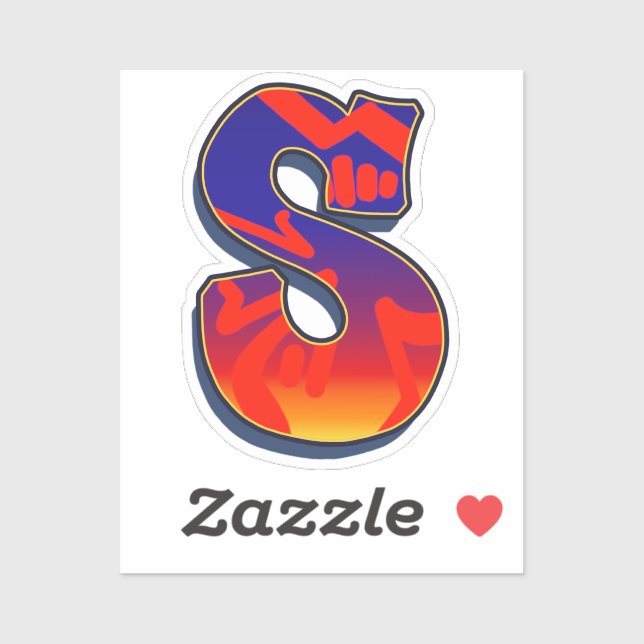 Pegatina Letter S -  Night Sky (Hoja)