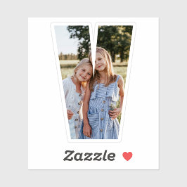 Pegatina Letter V Alphabet & Photo Custom-Cut Vinyl Sticker