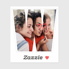 Pegatina Letter W Alphabet & Photo Custom-Cut Vinyl Sticker